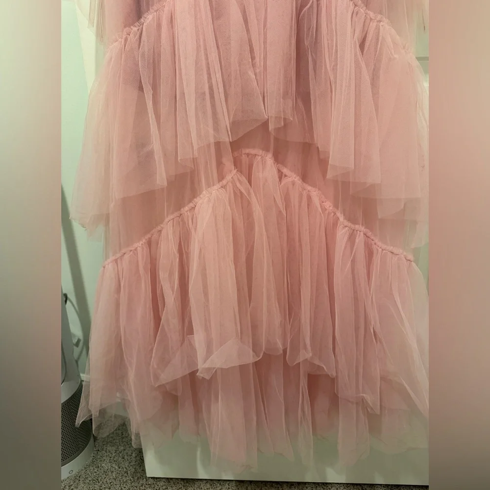 BCBGMAXAZRIA Corset Tulle Gown in Pink Tint - Picture 5 of 11